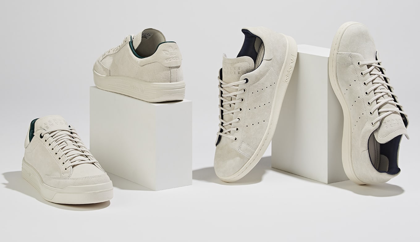 adidas originals off white suede stan smith trainers