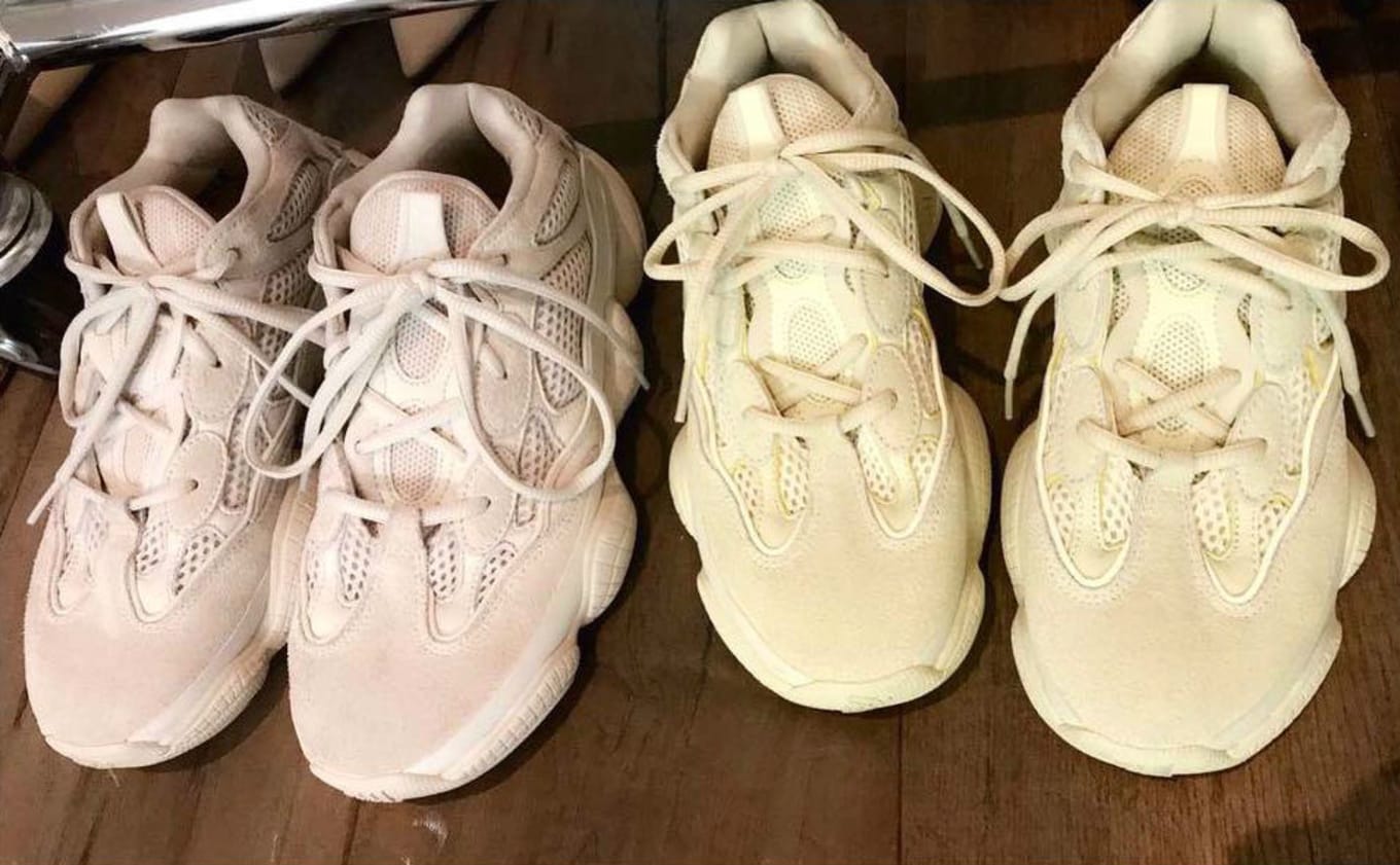 kanye west in yeezy 500