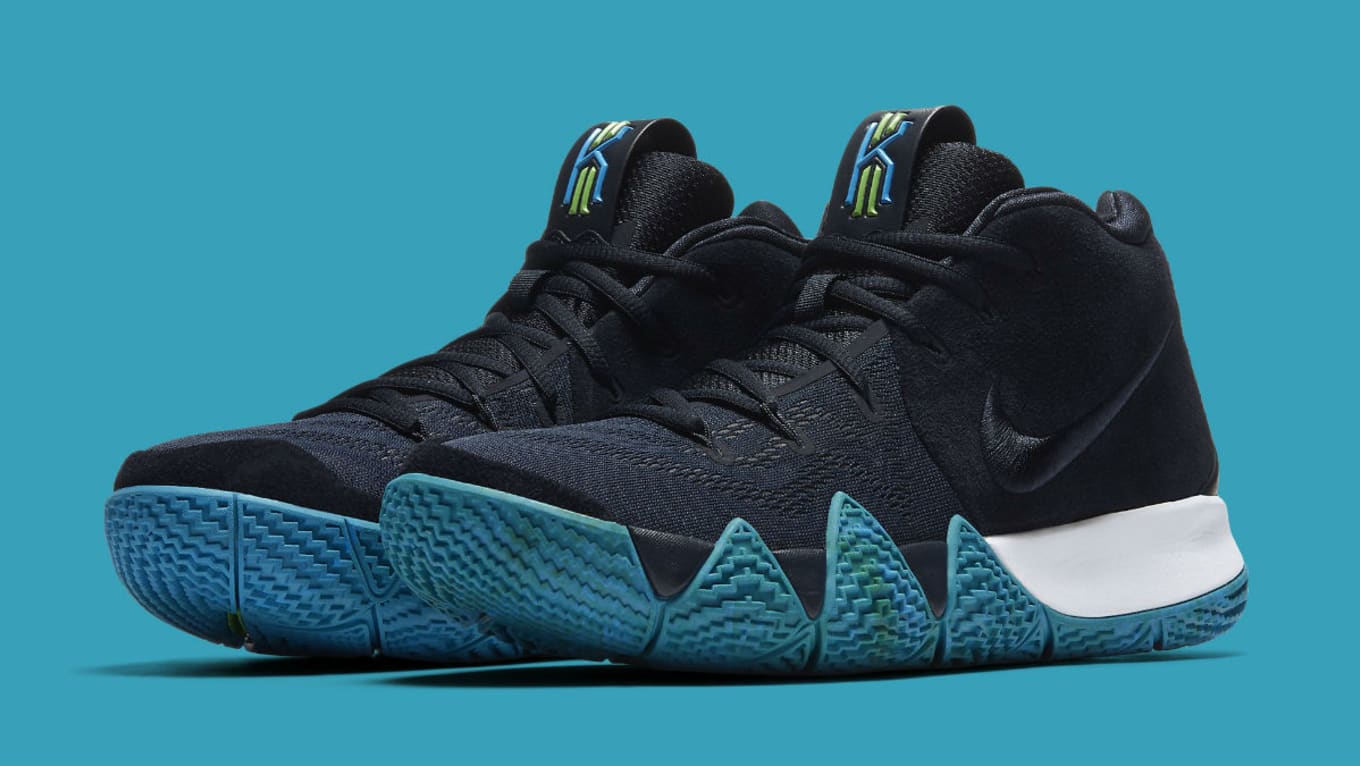 kyrie 4 blue and black