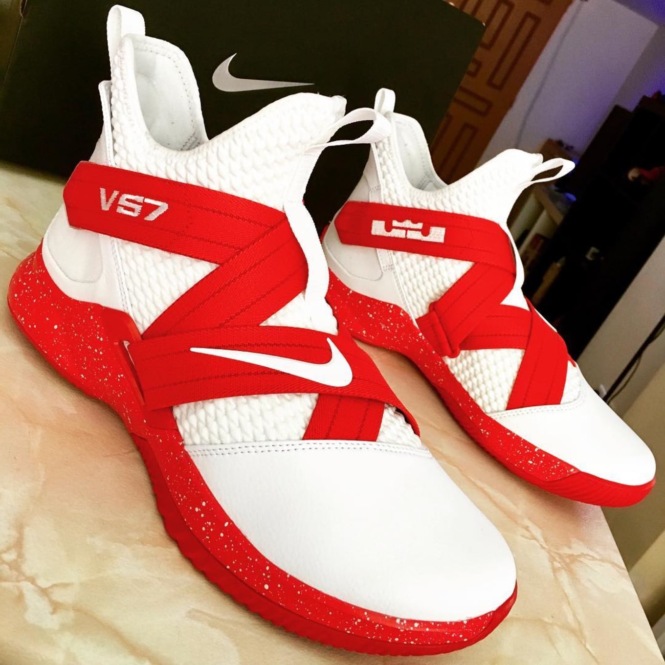 lebron soldier 12 red and white