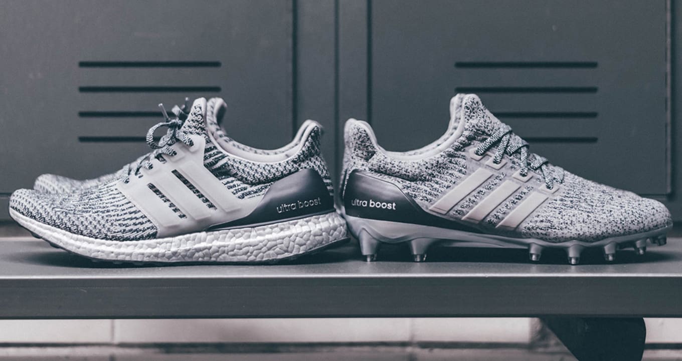 Silver Adidas Ultra Boost Cleats Super 
