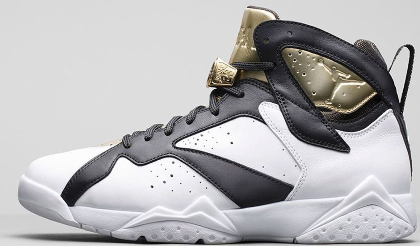 black and gold jordan 7s