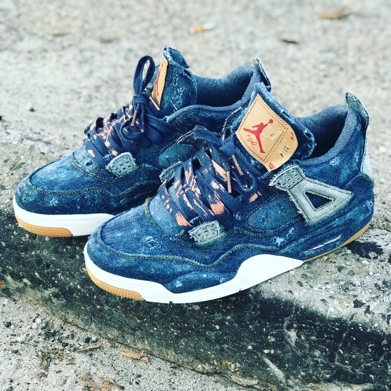 distressed jordan 4 levi