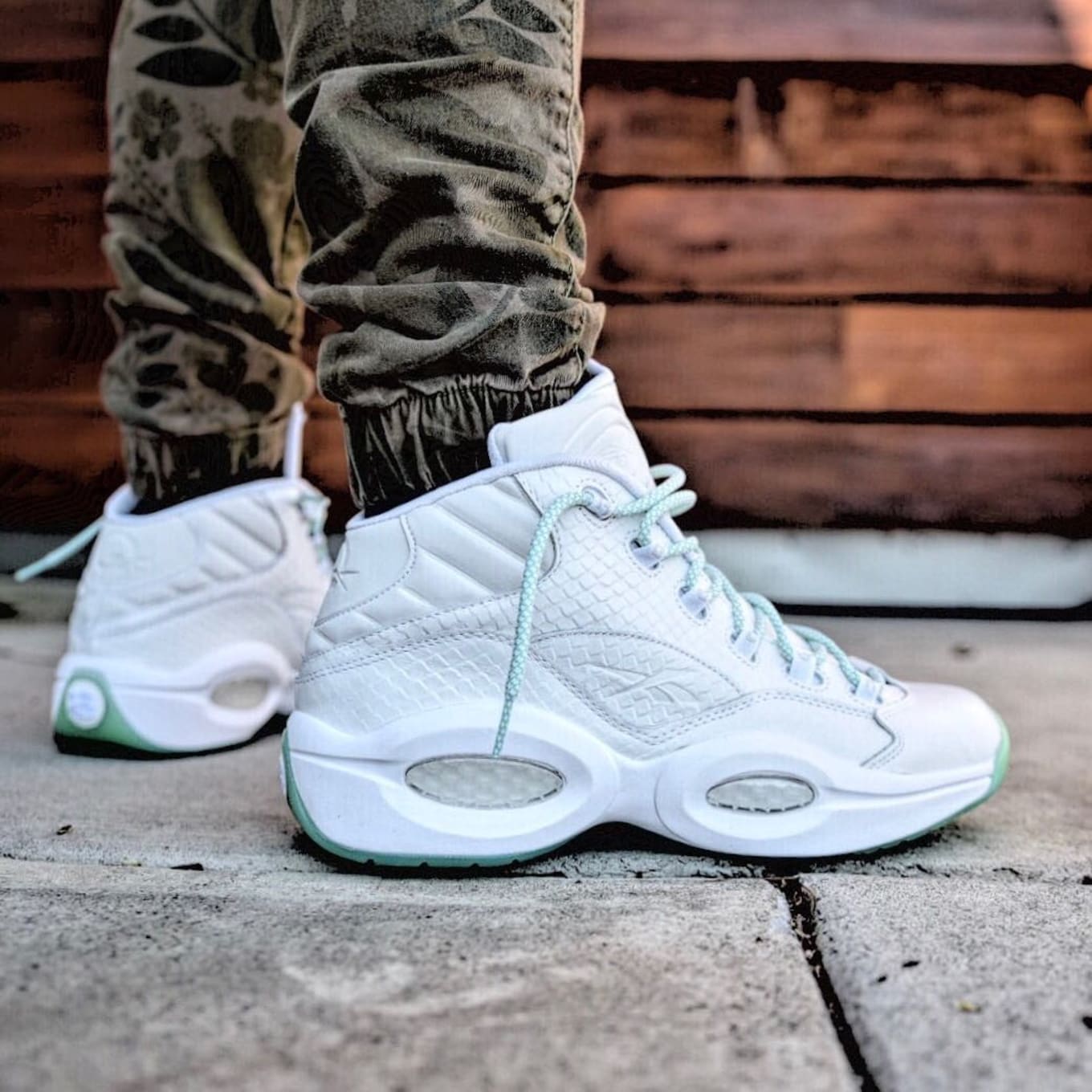 reebok question green