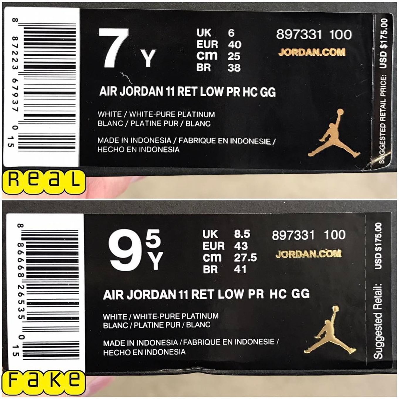 Air Jordan 11 Low White Heiress Real