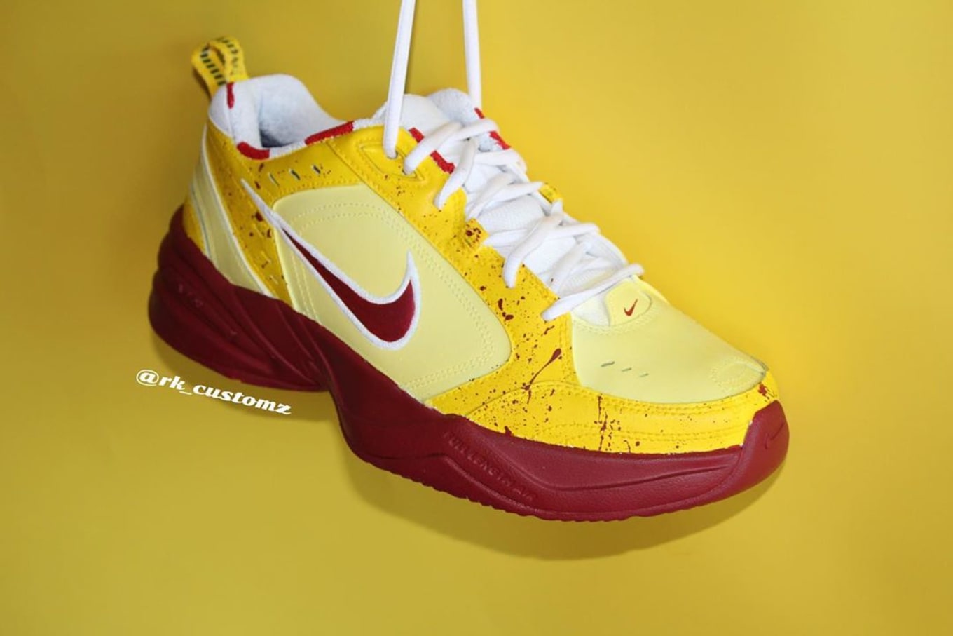 Nike air monarch yellow clearance