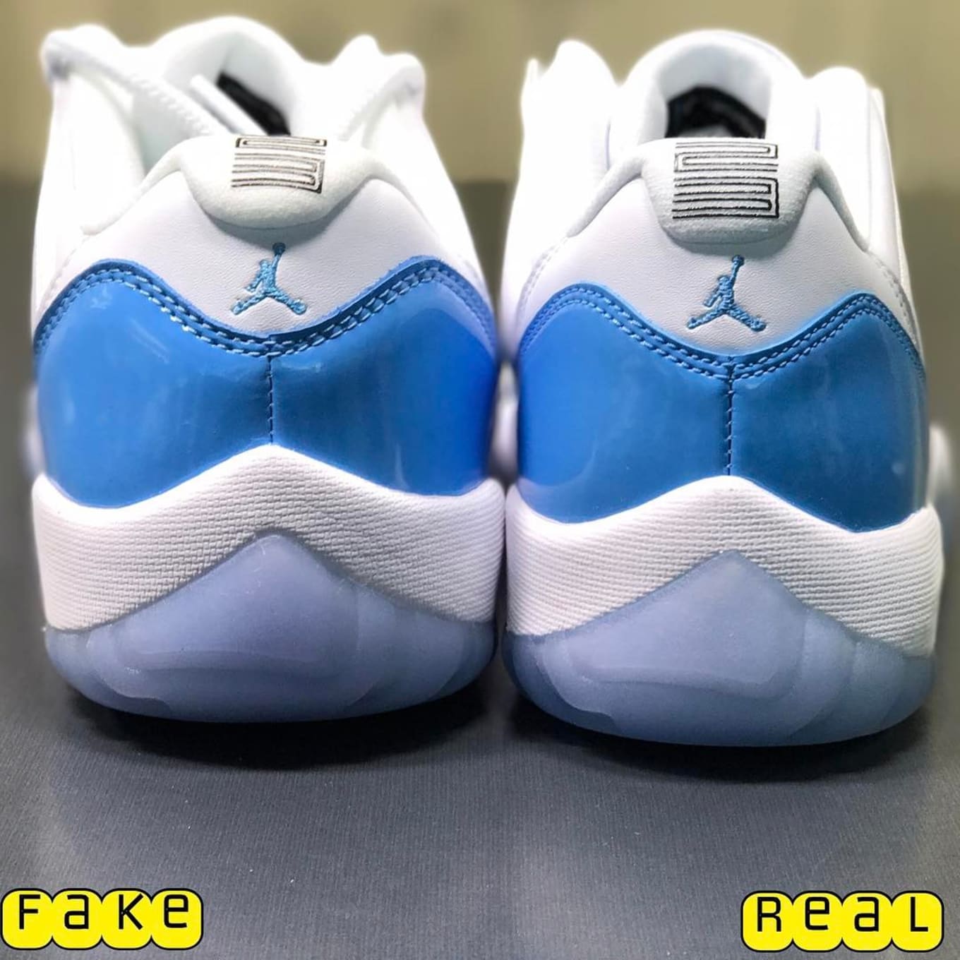 fake jordan 11 vs real