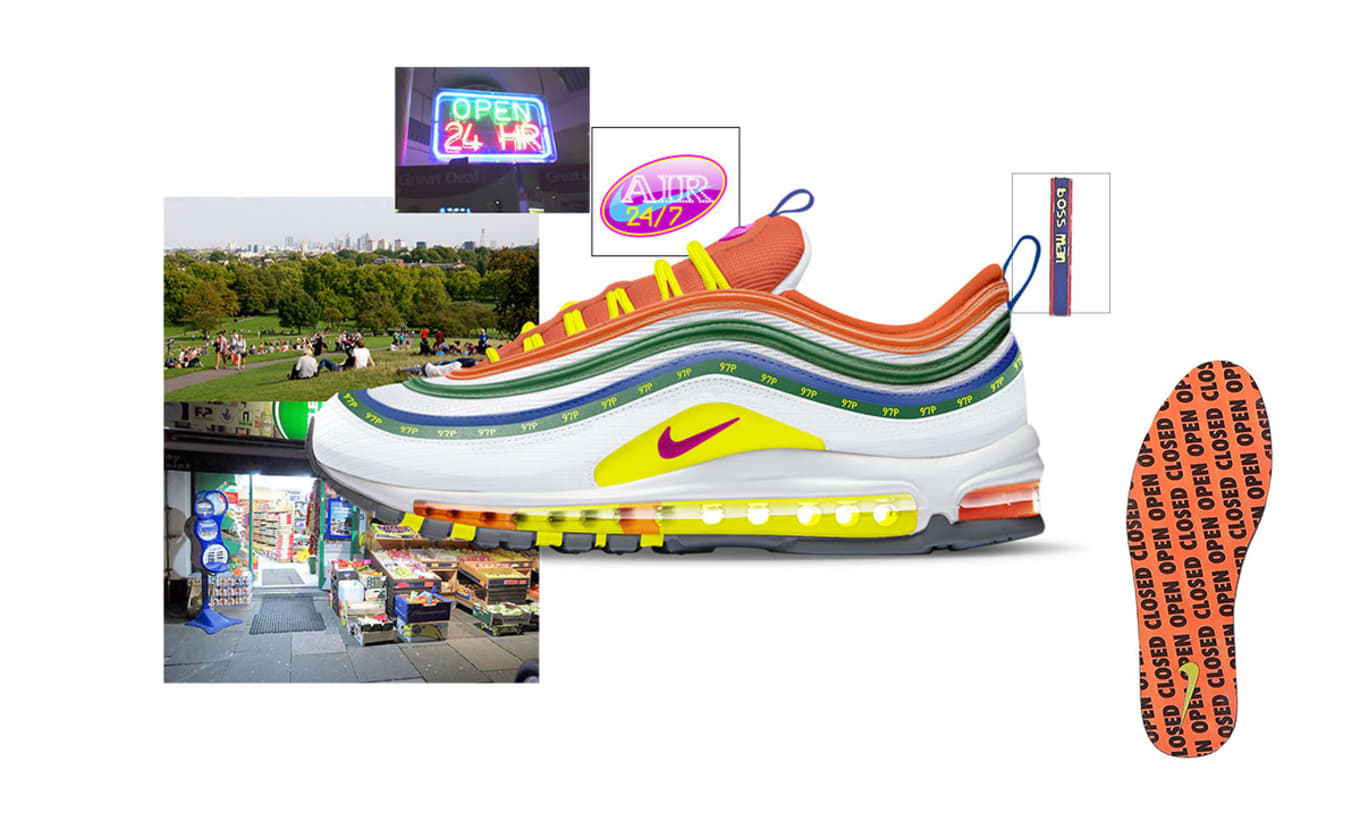 air max 97 london summer of love on feet