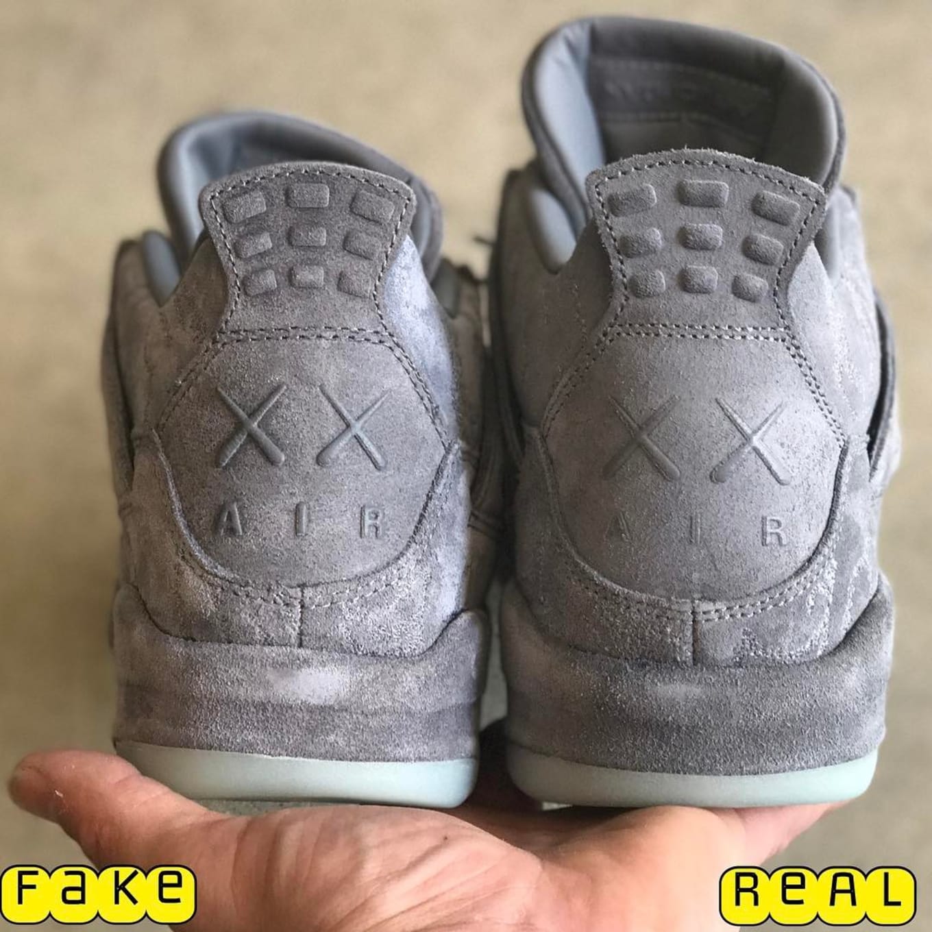 jordan retro 4 kaws fake