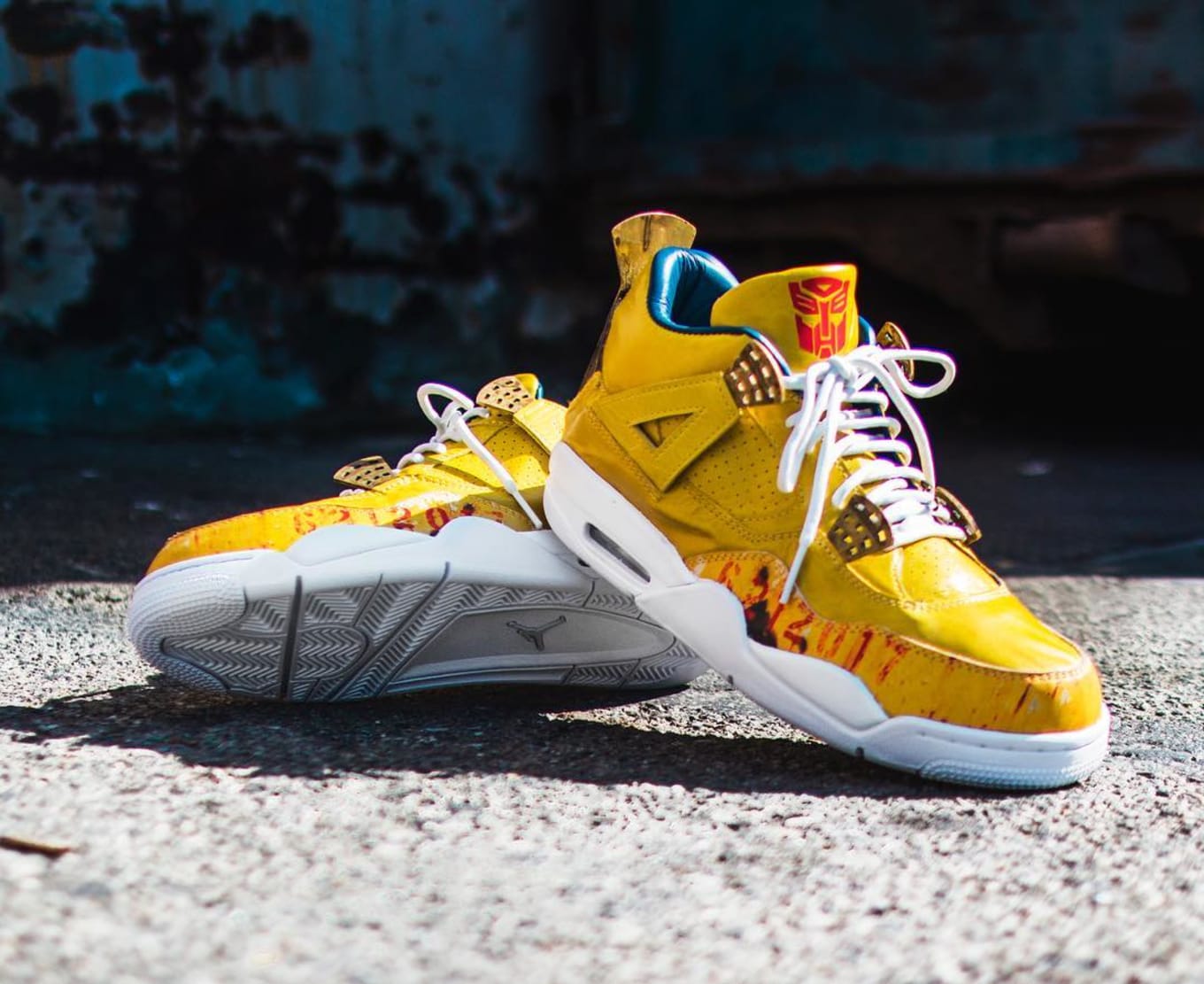 custom yellow jordans