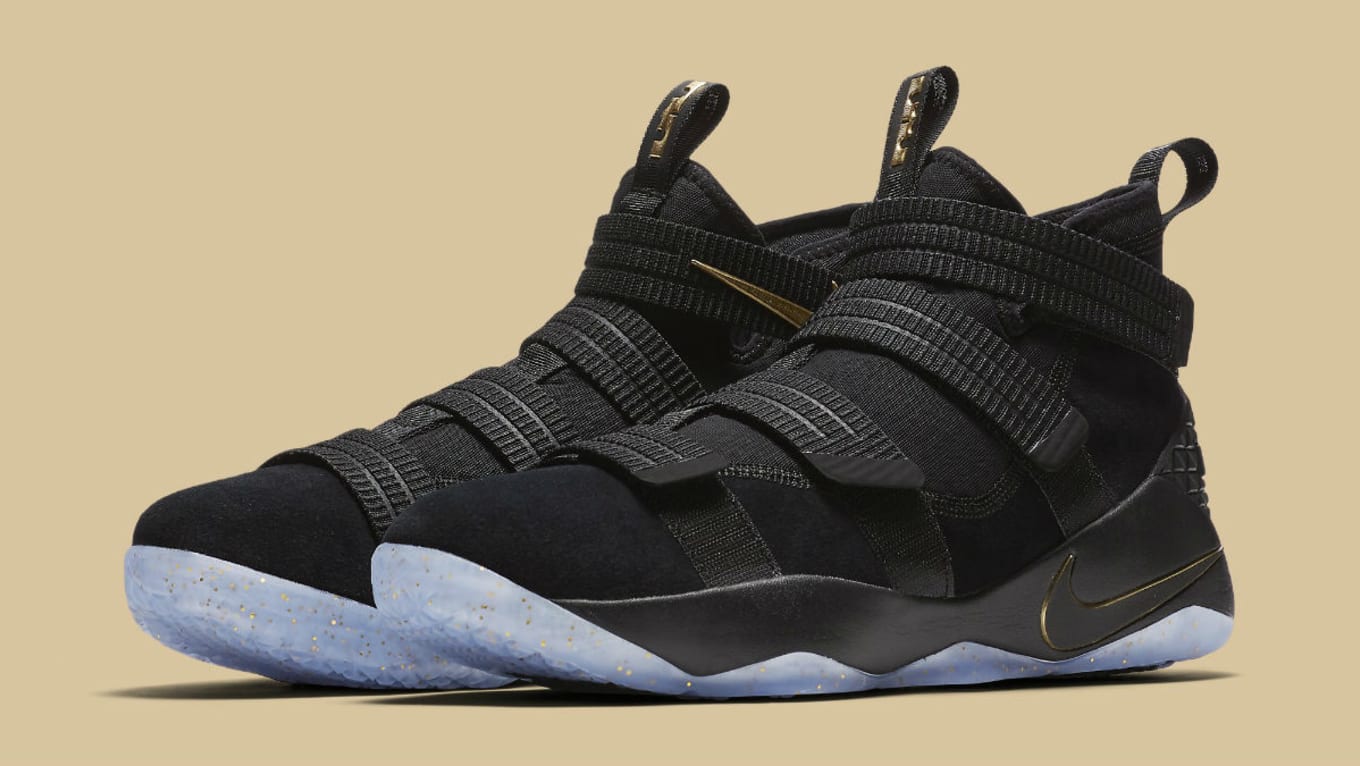 Nike lebron soldier 11 black and gold outlet