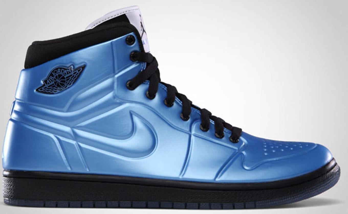 red and blue shiny jordan 1