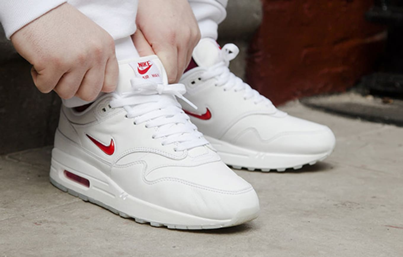 Nike Air Max 1 Jewel Swoosh White Red | Sole Collector