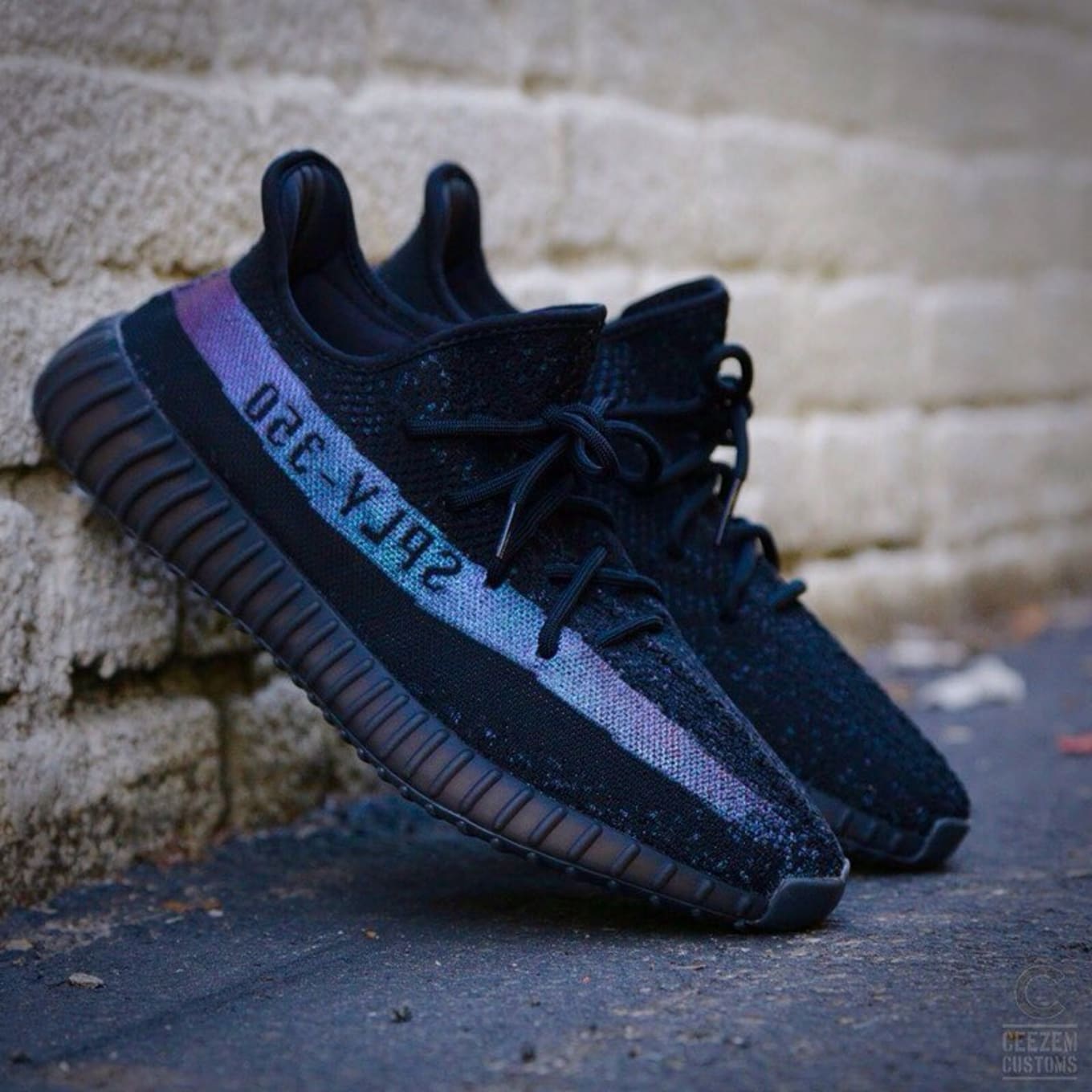 yeezy black blue