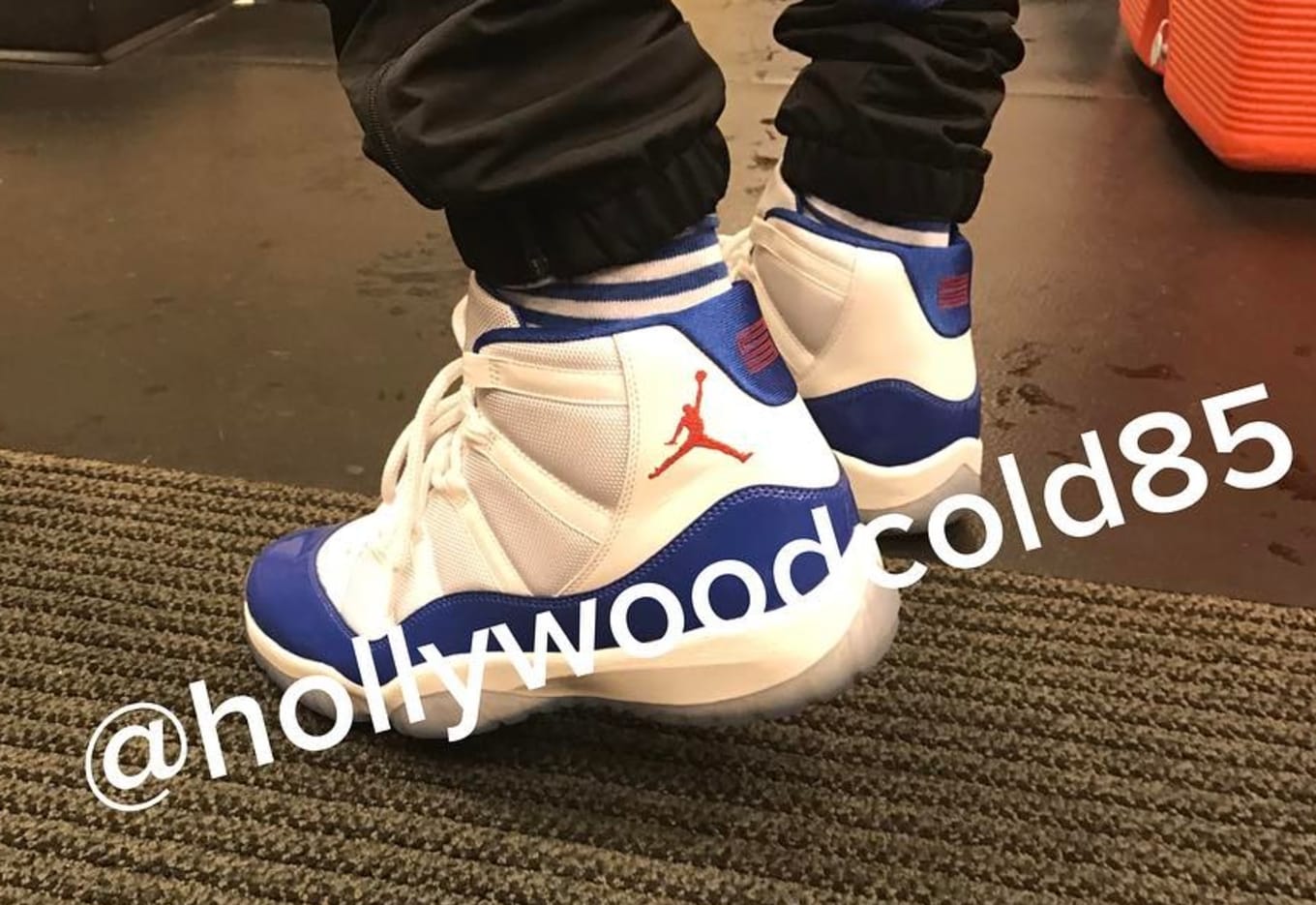 Chris Paul Air Jordan 11 White Blue Red 