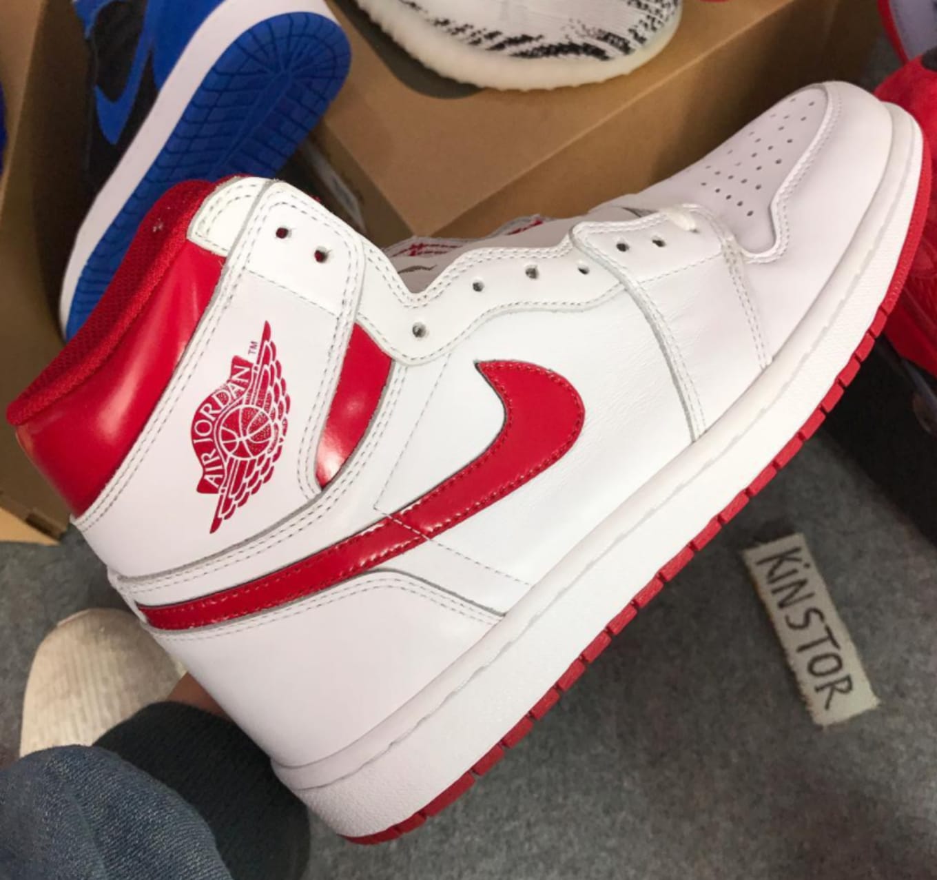 jordan one white and red