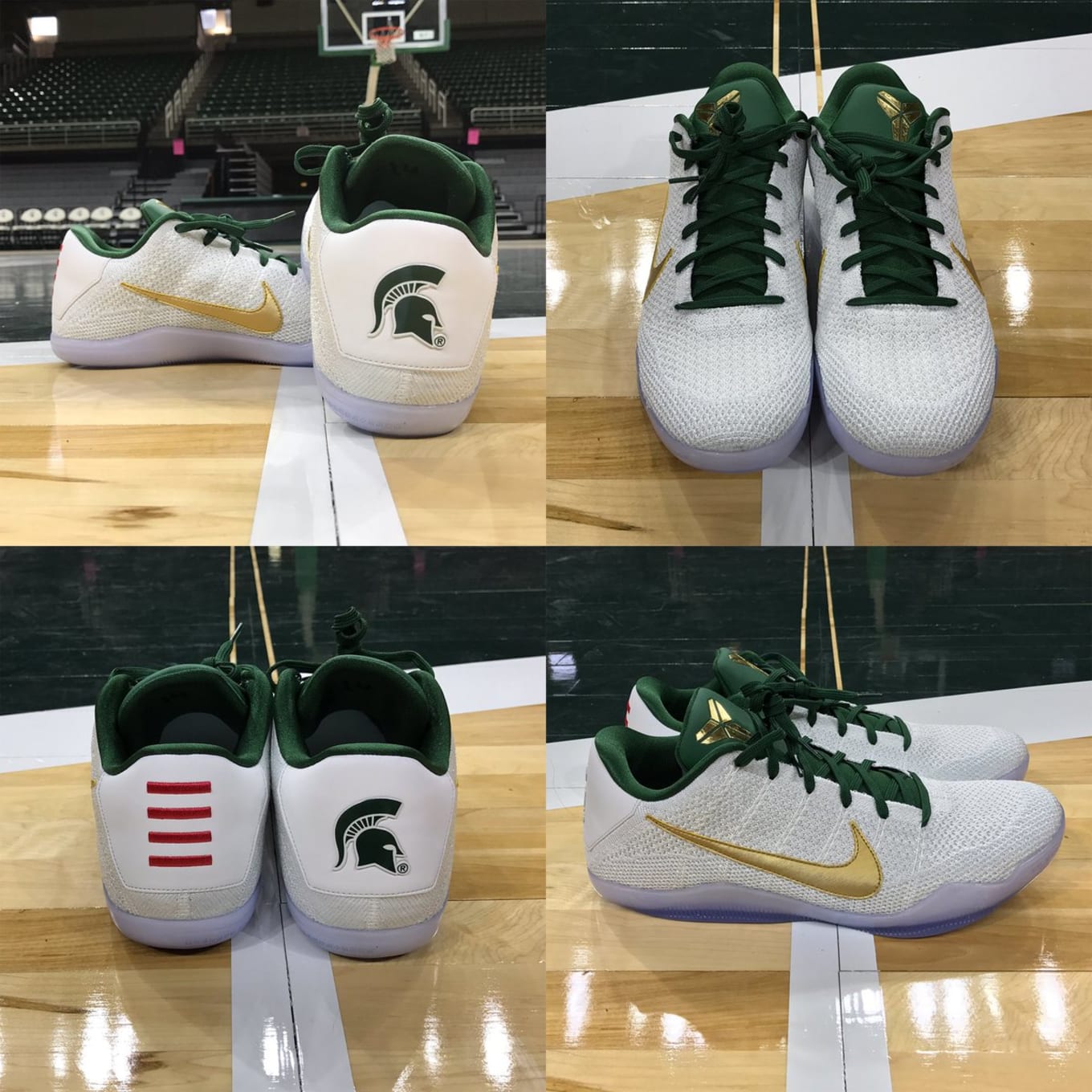 Nike Kobe 11 And Kd 9 Michigan State Player Exclusives Sole