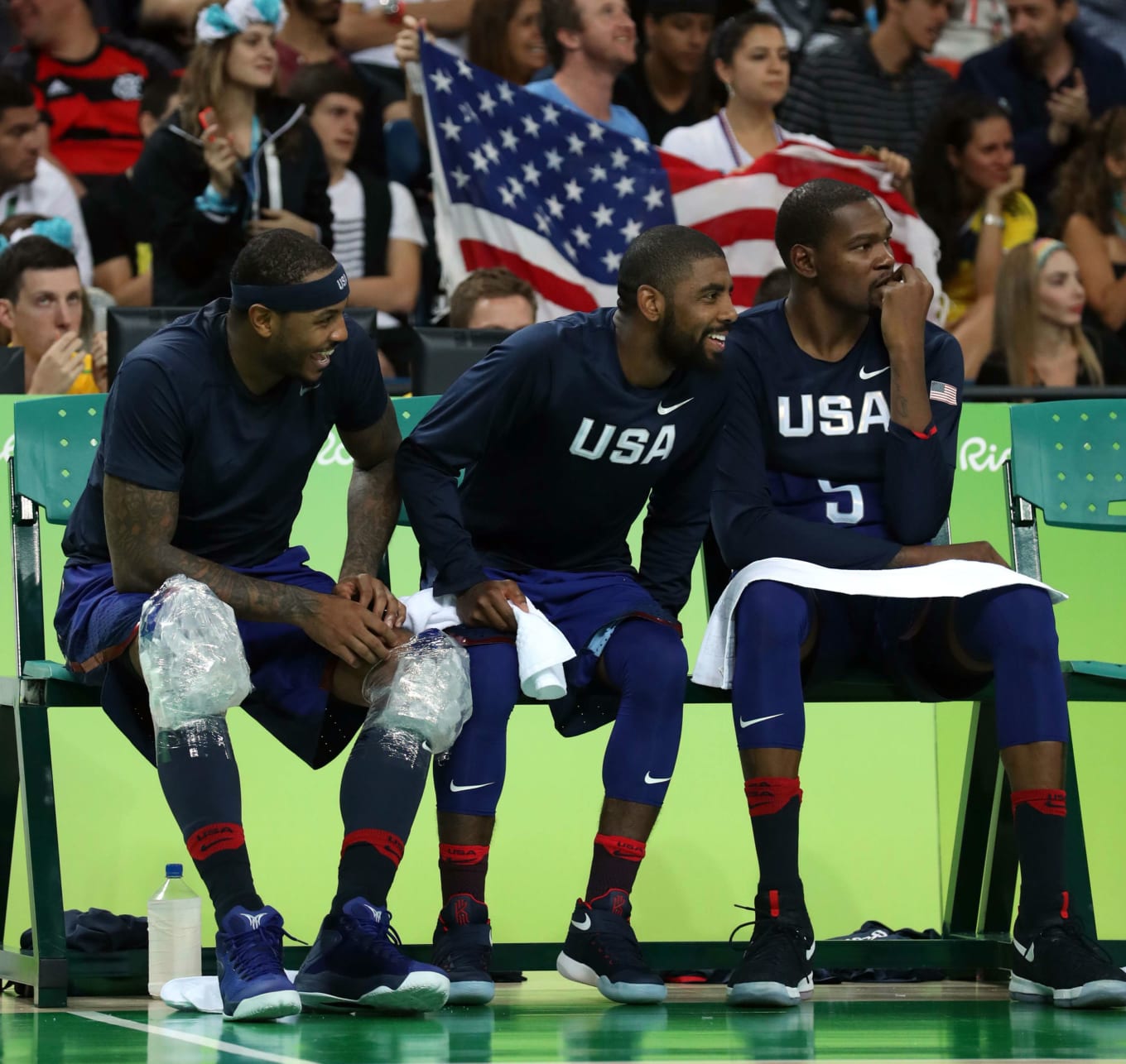 Carmelo Anthony Wearing The Usa Jordan Melo M12 Solewatch Every Sneaker Worn By Team Usa In The Olympic Opener Sole Collector