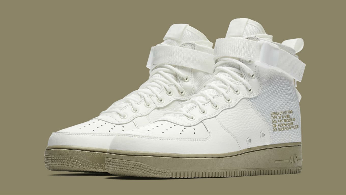 Nike Sf Air Force 1 Mid Ivory Neutral Olive Release Date 917753