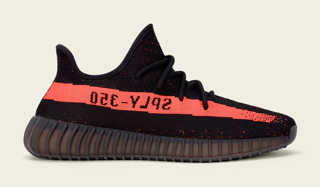 black and red yeezys