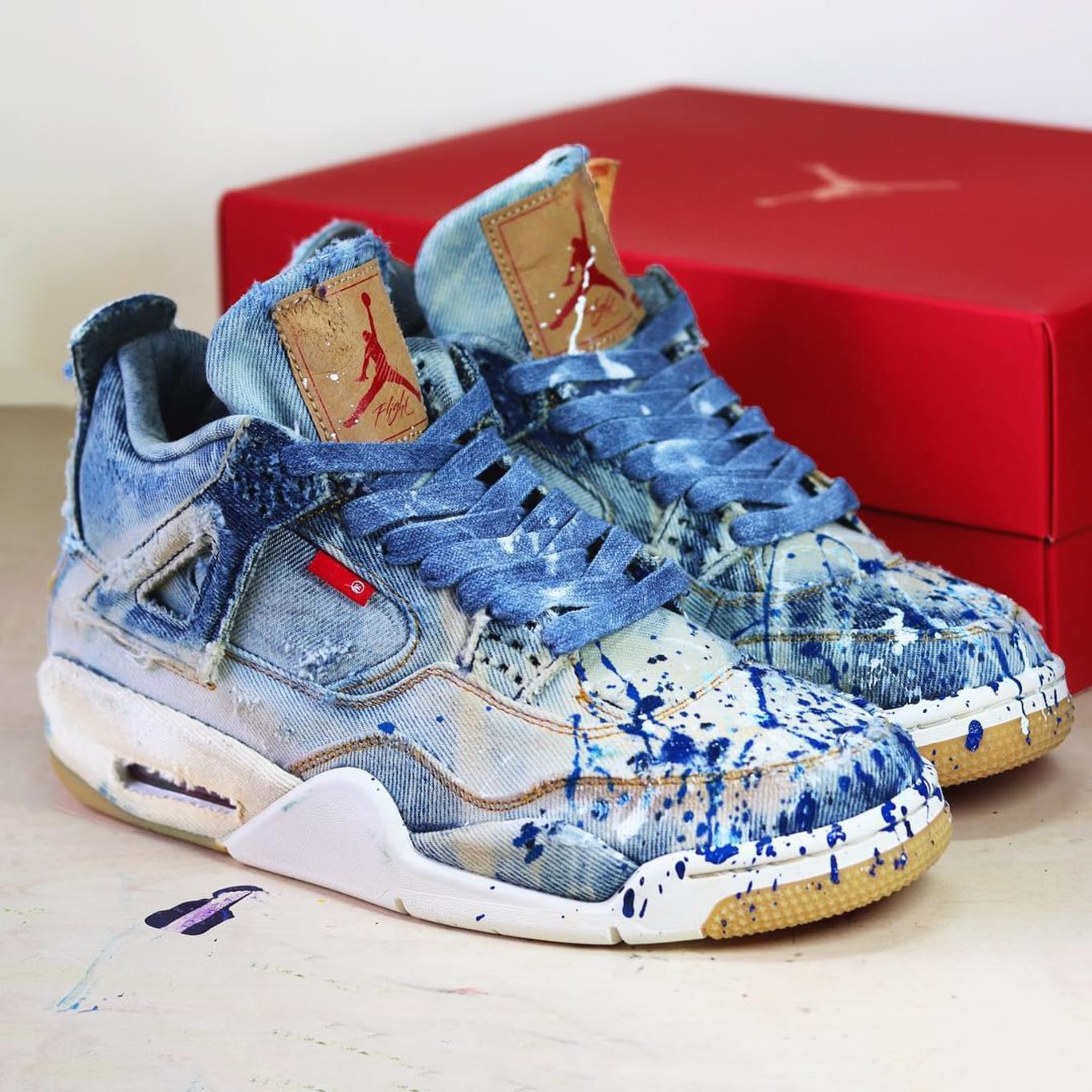 custom jordan retro 4 x levi's