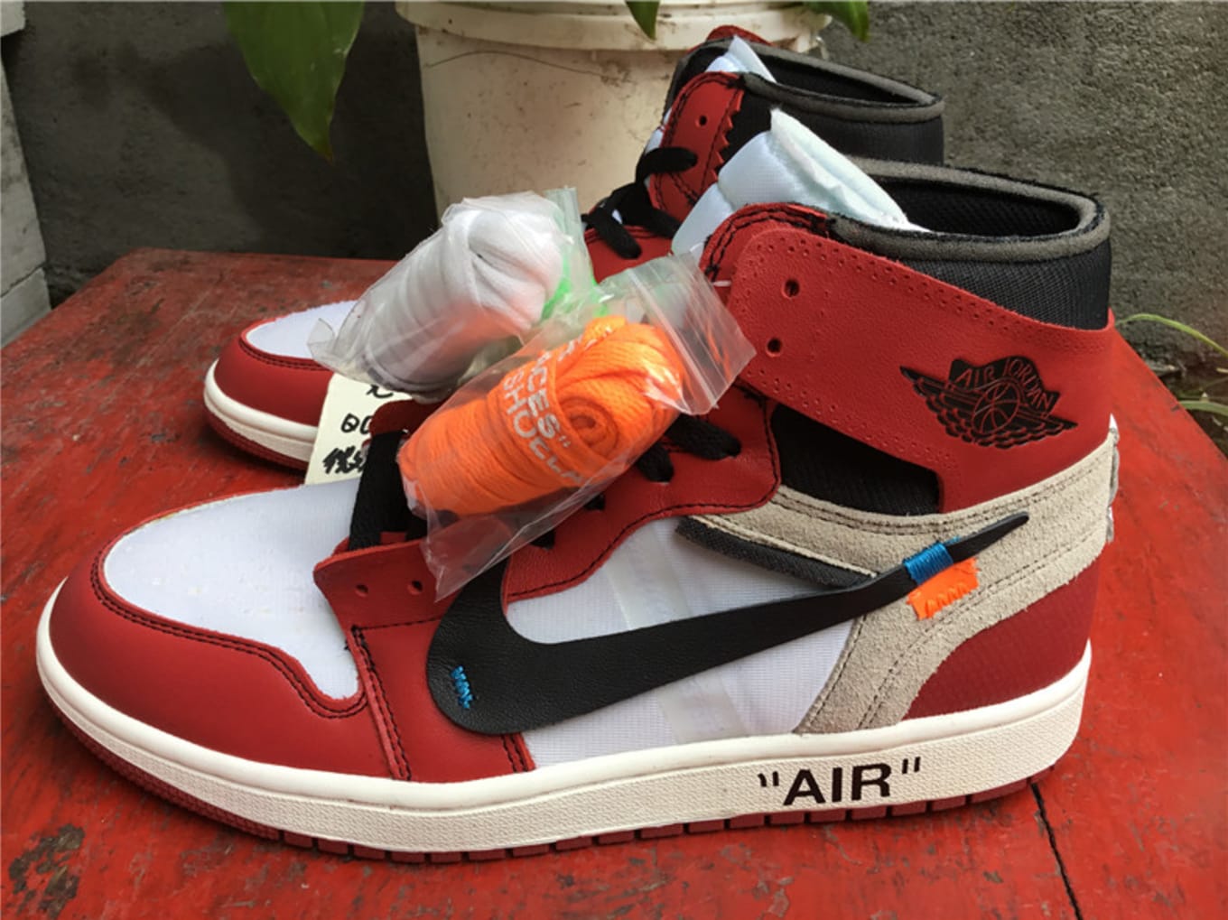 off white jordan 1 red price