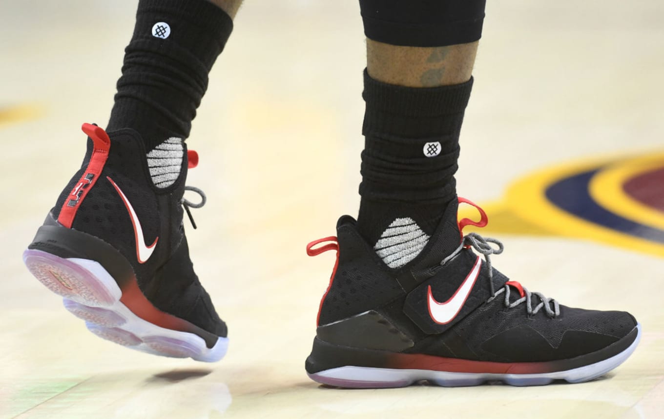 lebron 14 black red