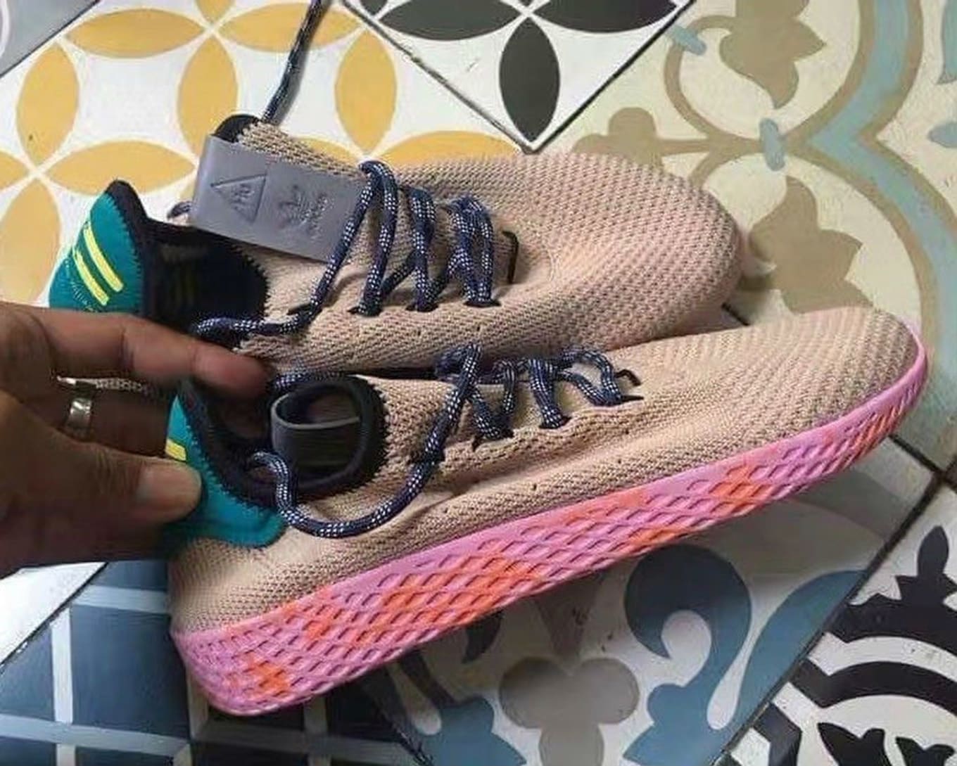 adidas pink sole sneaker