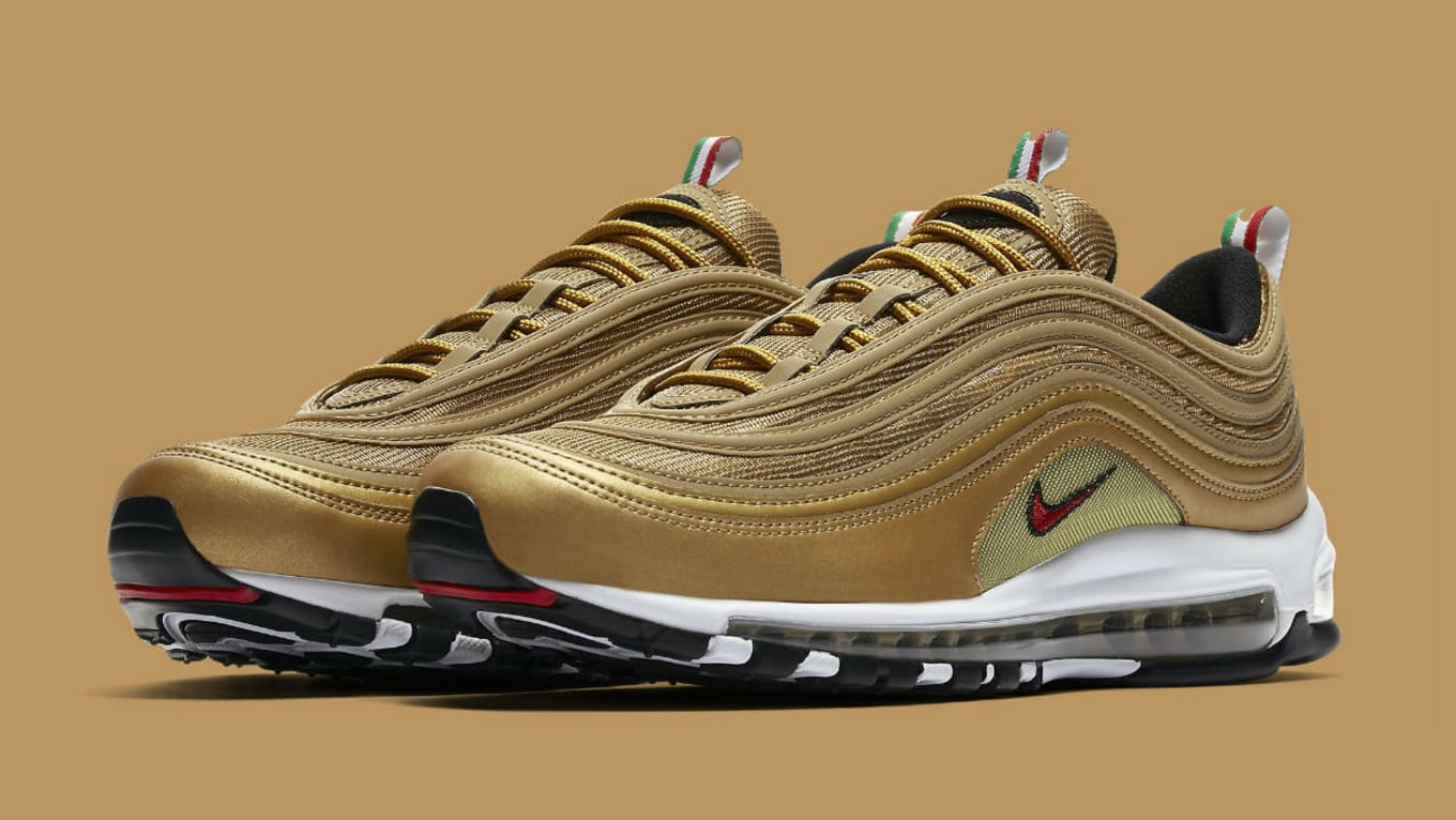 Nike Air Max 97 Italy Flag Gold Release 