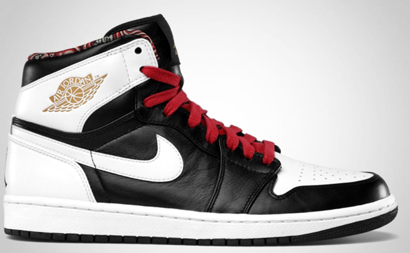 white and red jordan ones