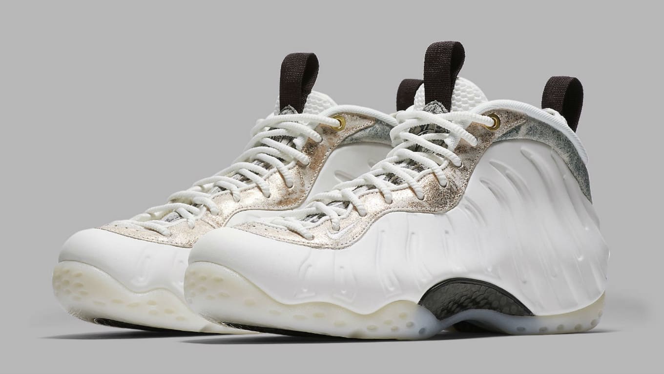 white pink and gold foamposites