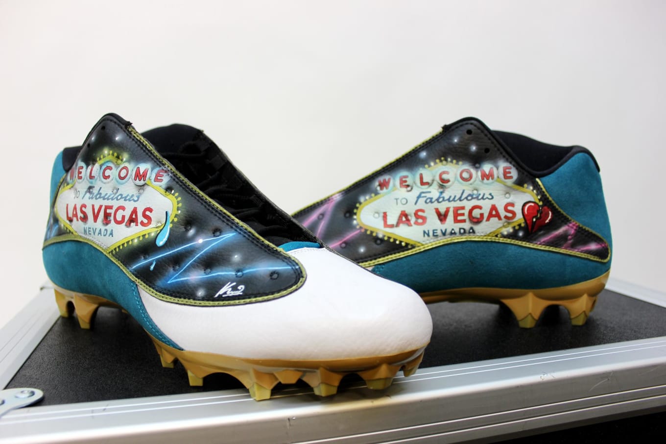 Jalen Ramsey Air Jordan 13 Low Las Vegas Victims Cleats Sole