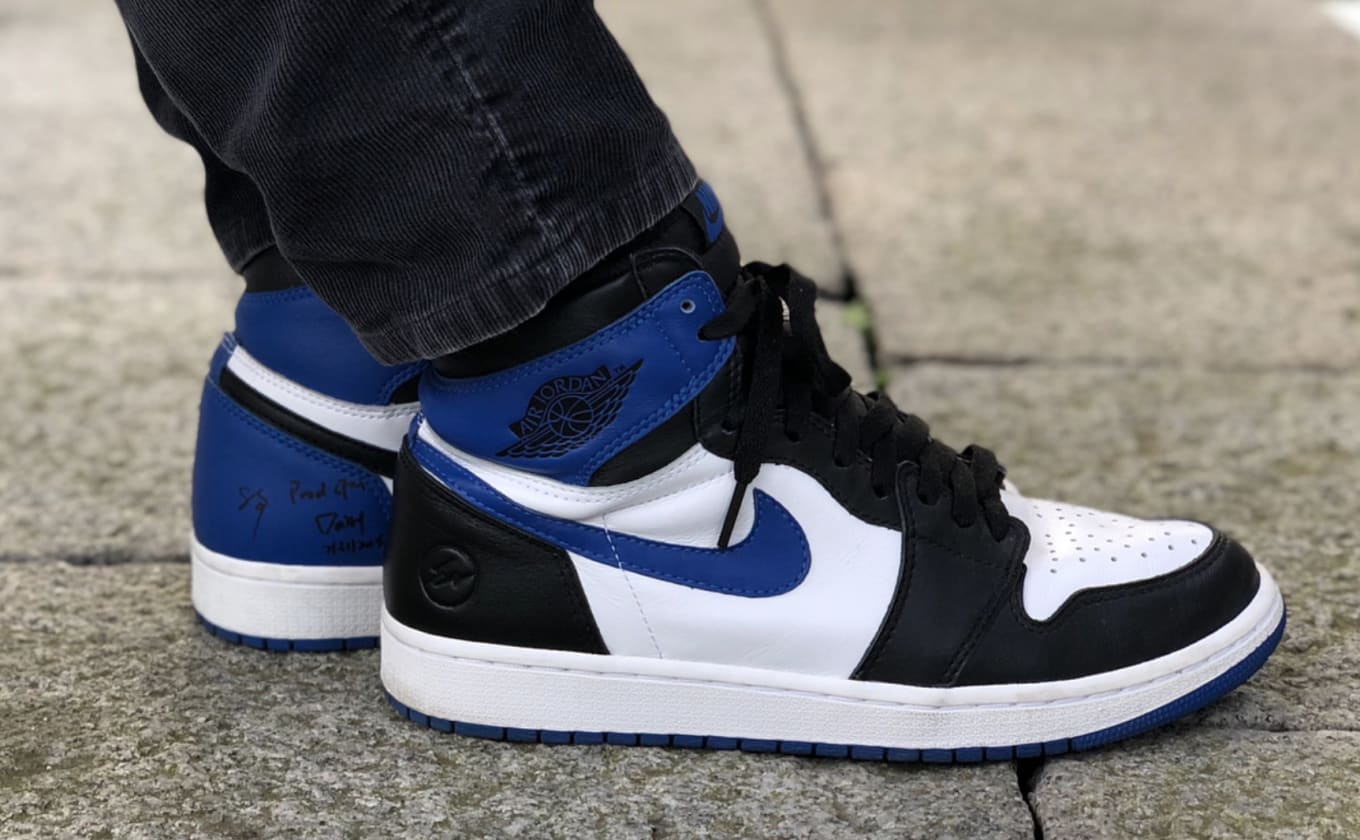 jordan 1 fragment on feet