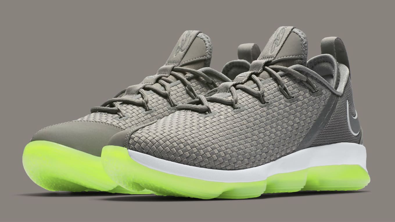 lebron 14 low grey and green