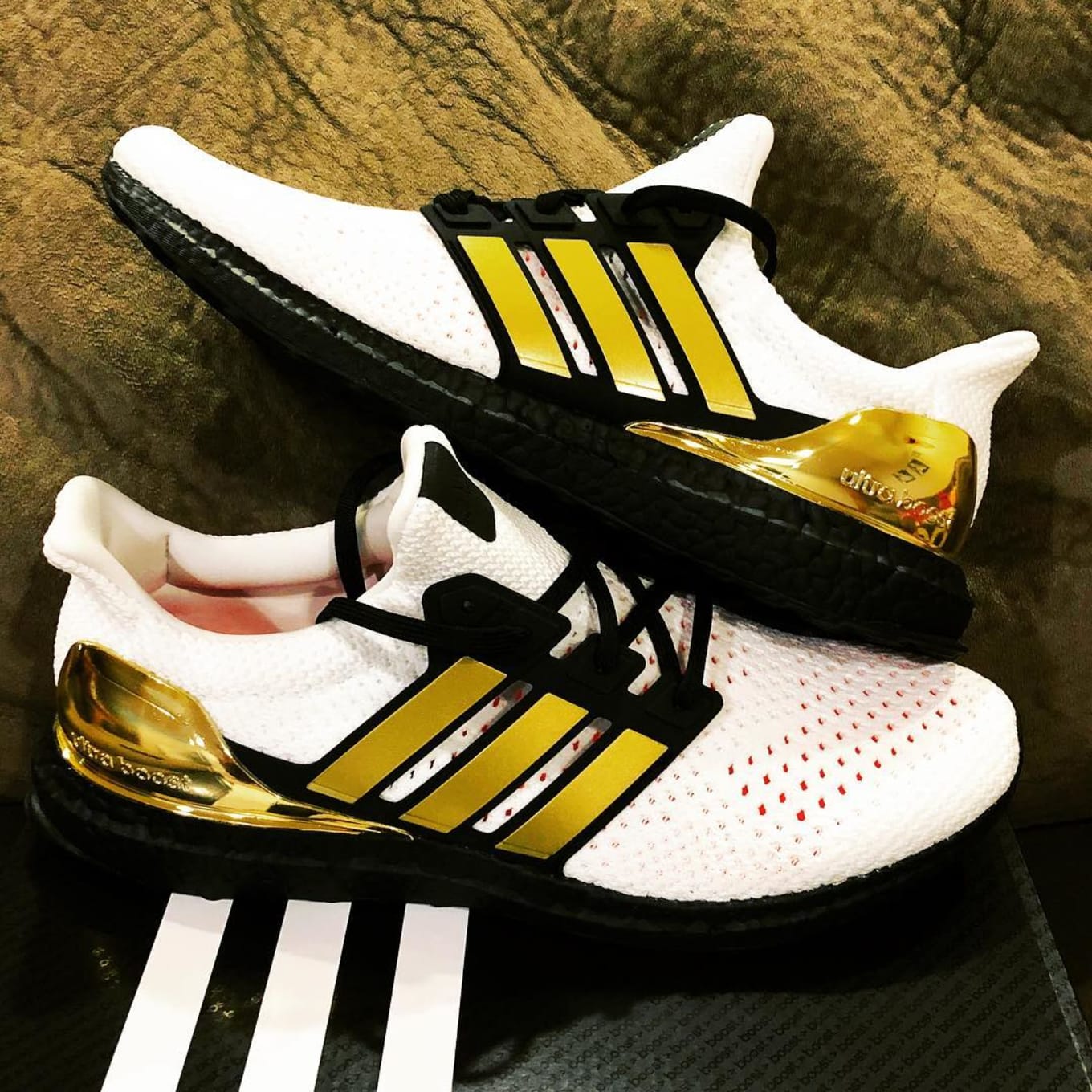 custom white ultra boost