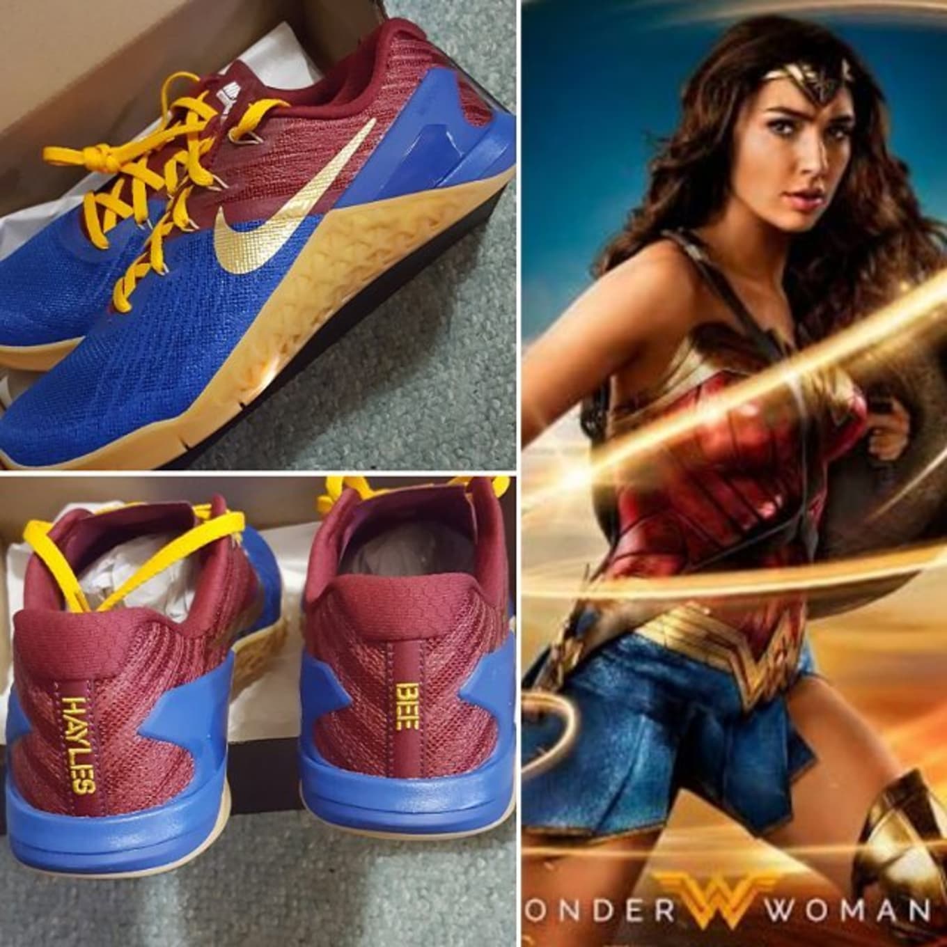 Captain marvel nike metcons top