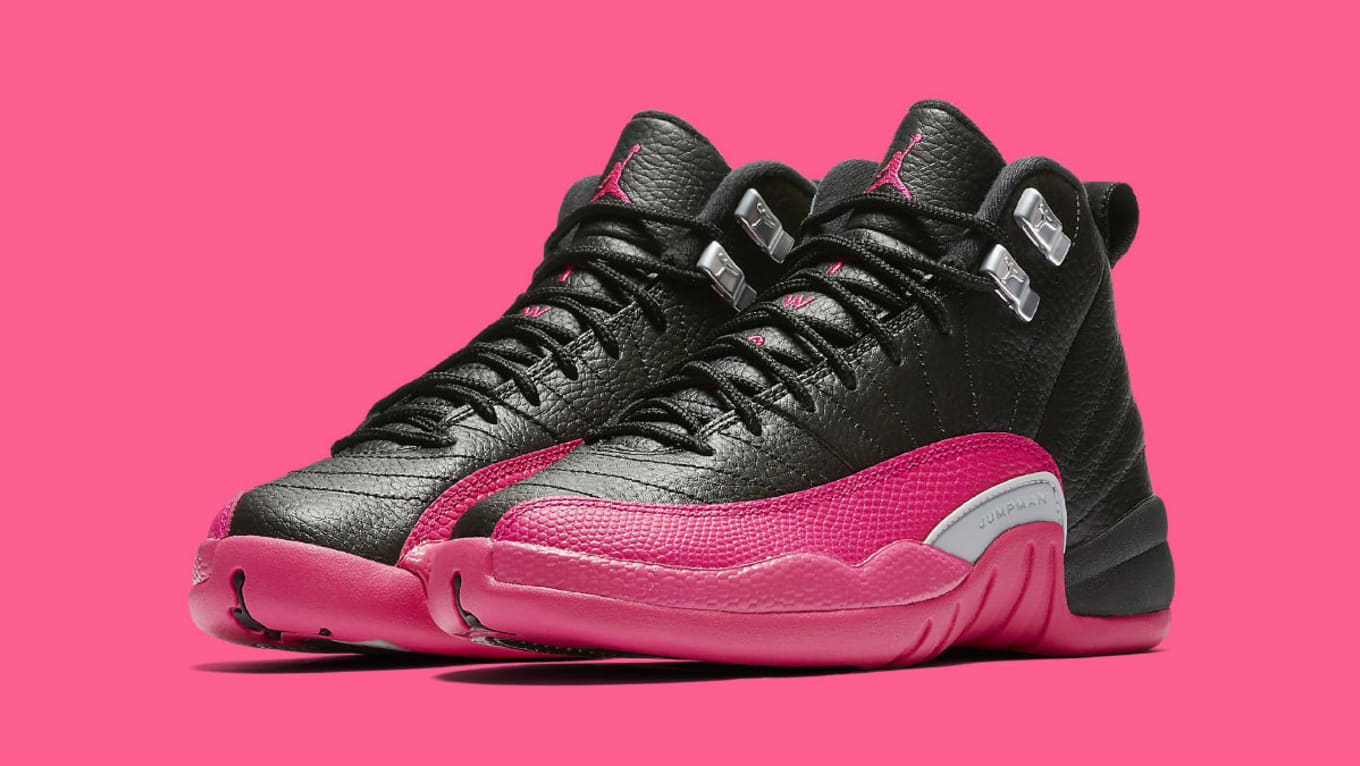 black and pink 12 jordans