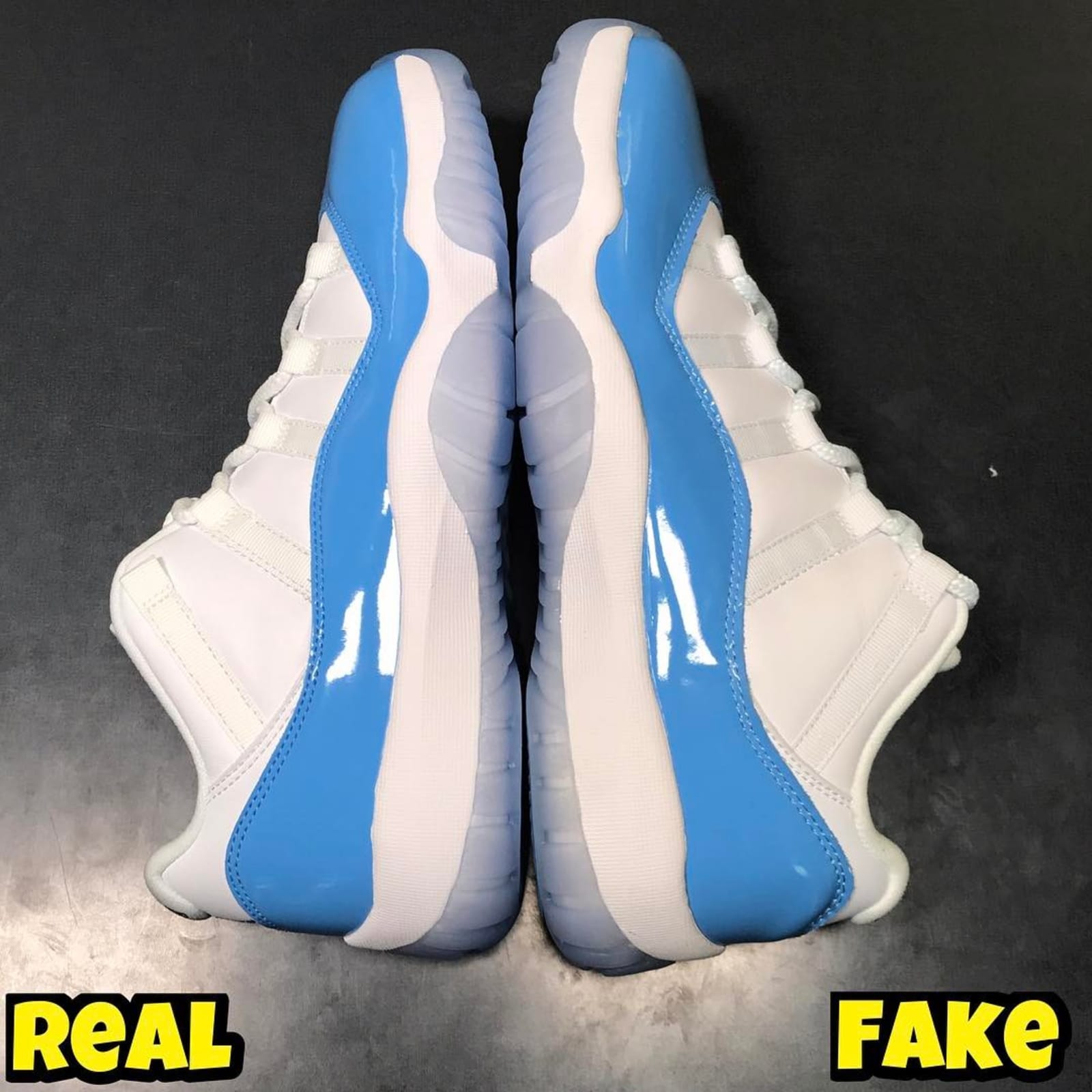 Air Jordan 11 Low Unc Real Fake Legit Check Box Tag Air Jordan 11 Low Unc Real Fake Legit Check Sole Collector