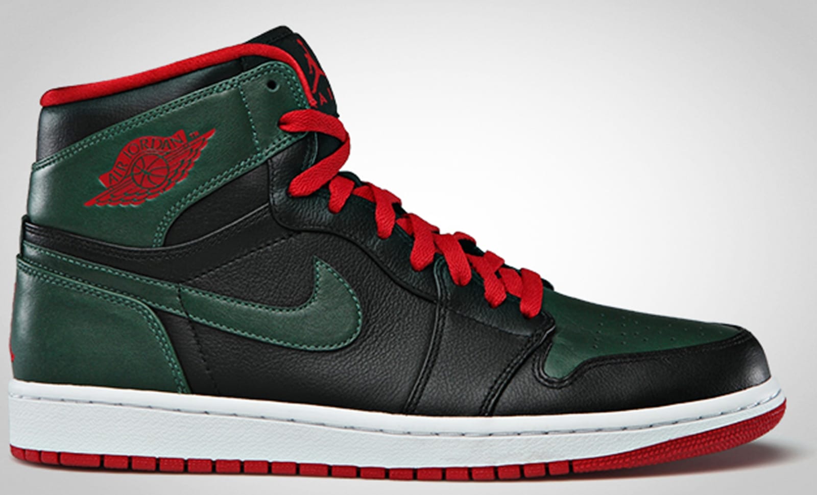 Air Jordan 1 Retro High Black Gym Red Gorge Green White