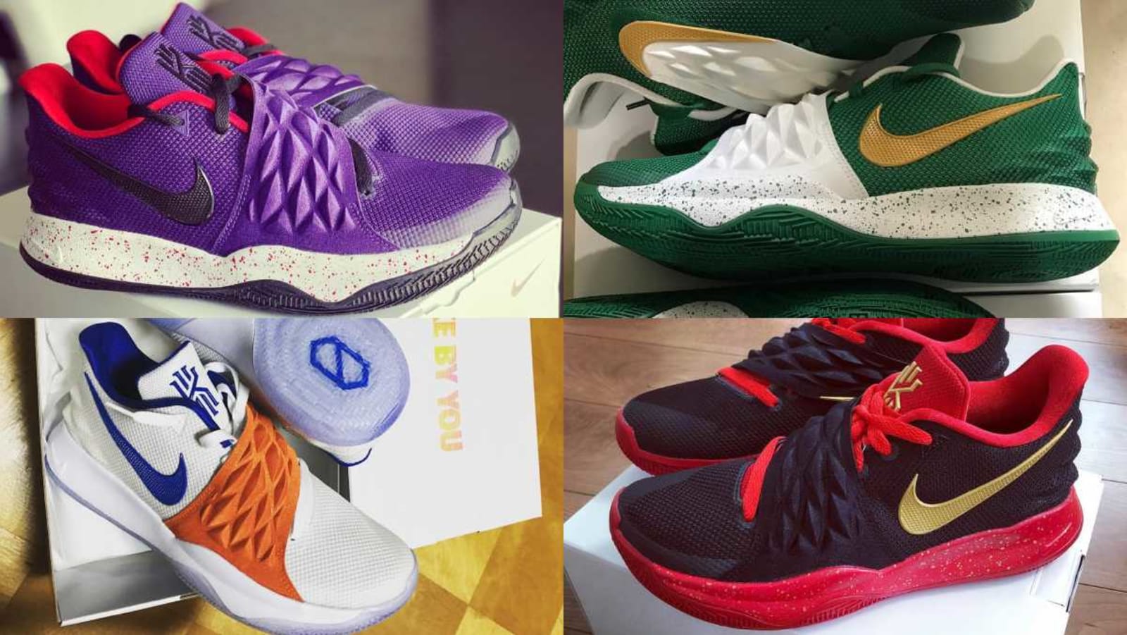 kyrie low id white and gold