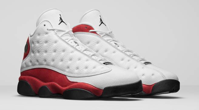 red and white jordans 13 retro