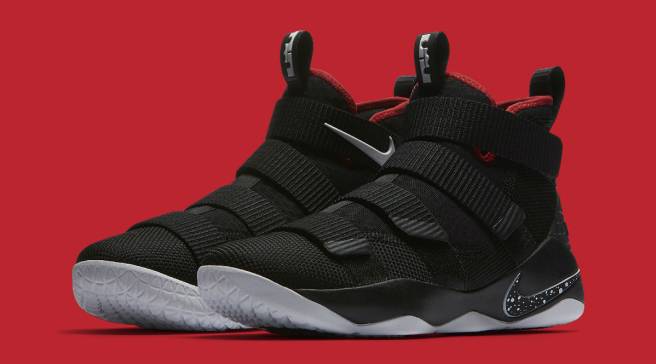 nike lebron soldier 11 black and red
