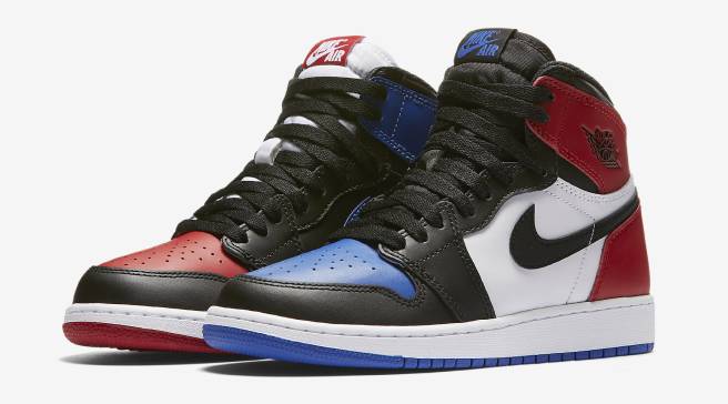 blue red jordan 1s