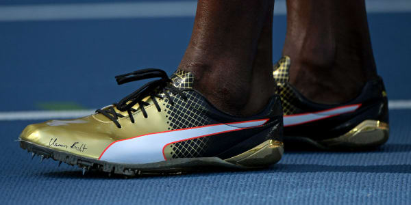 Usain Bolt's Gold Puma Spikes for the Olympics | Sole Collector