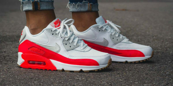 Women's Nike Air Max 90 Bright Crimson On-Foot | Collector