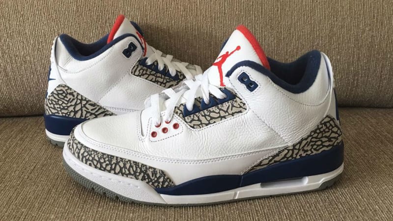 Air Jordan 3 Retro White True Blue shoes