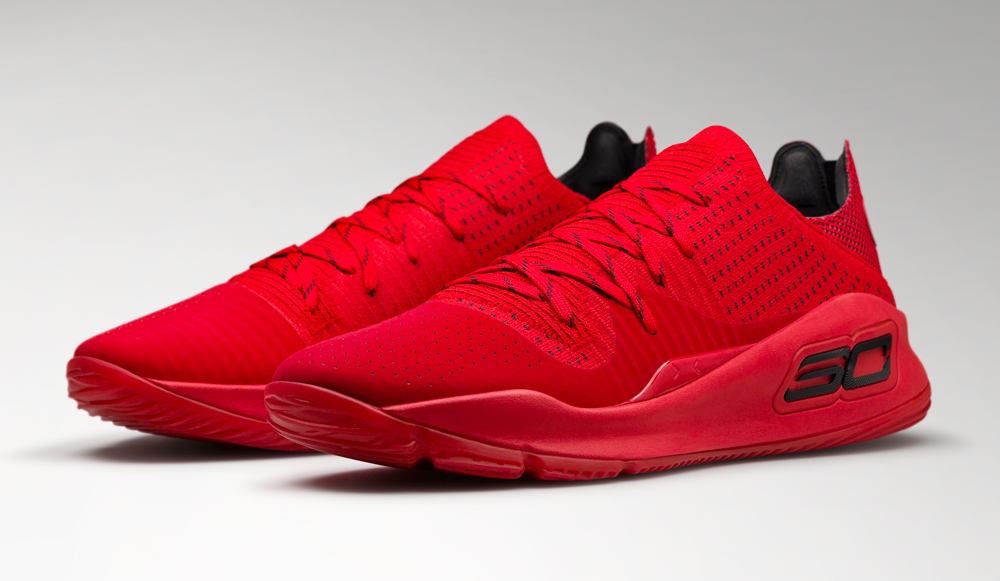 all red under armour shoes