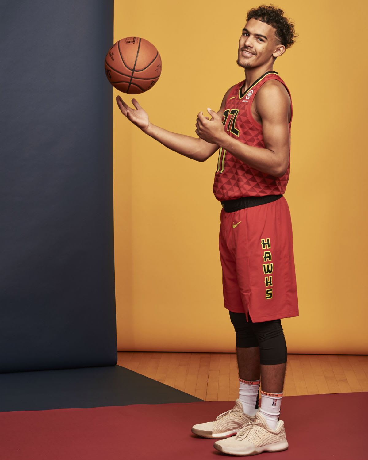 Trae Young Adidas Harden Vol. 1 Chalk - NBA Rookie Photo ...