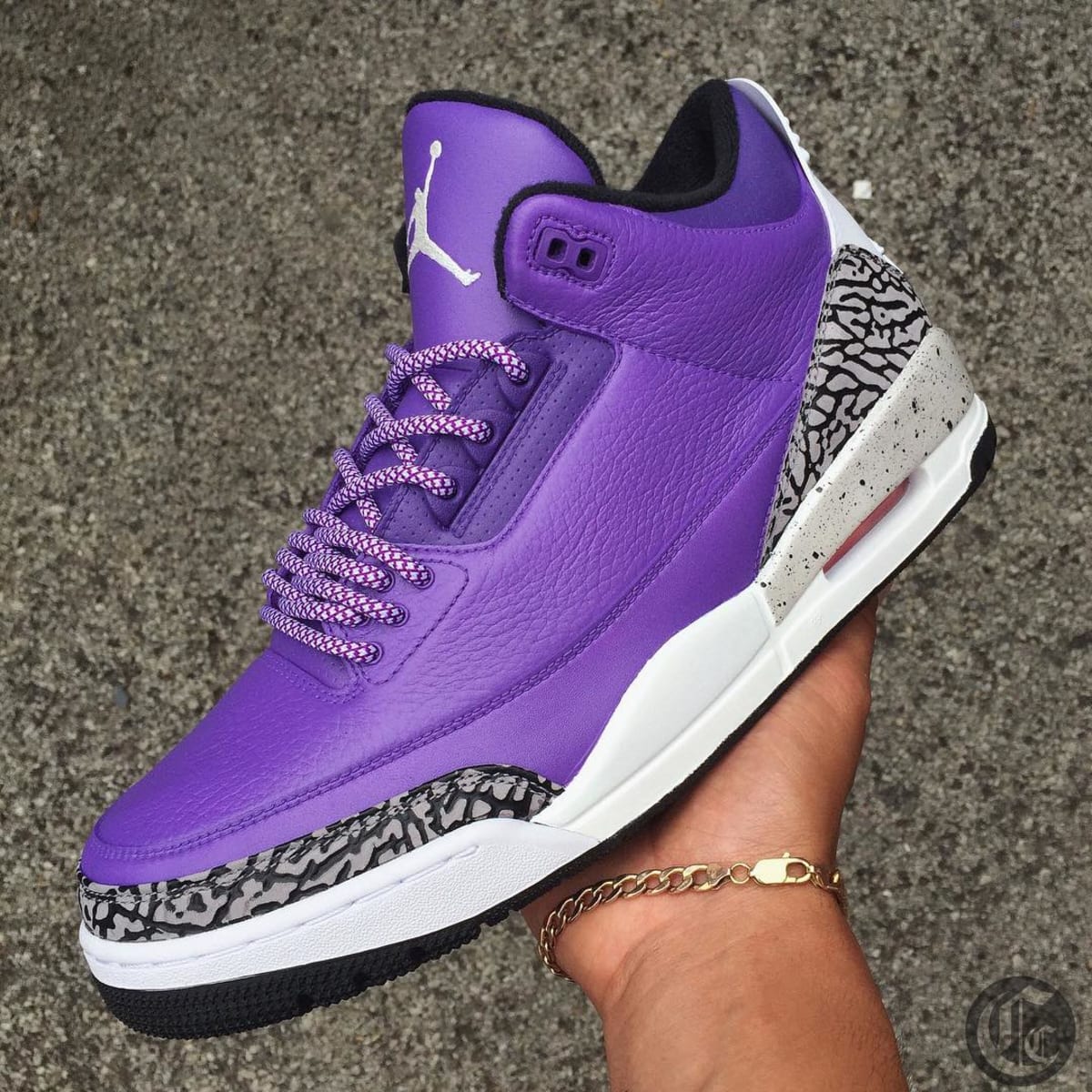 jordan 3 purple and green