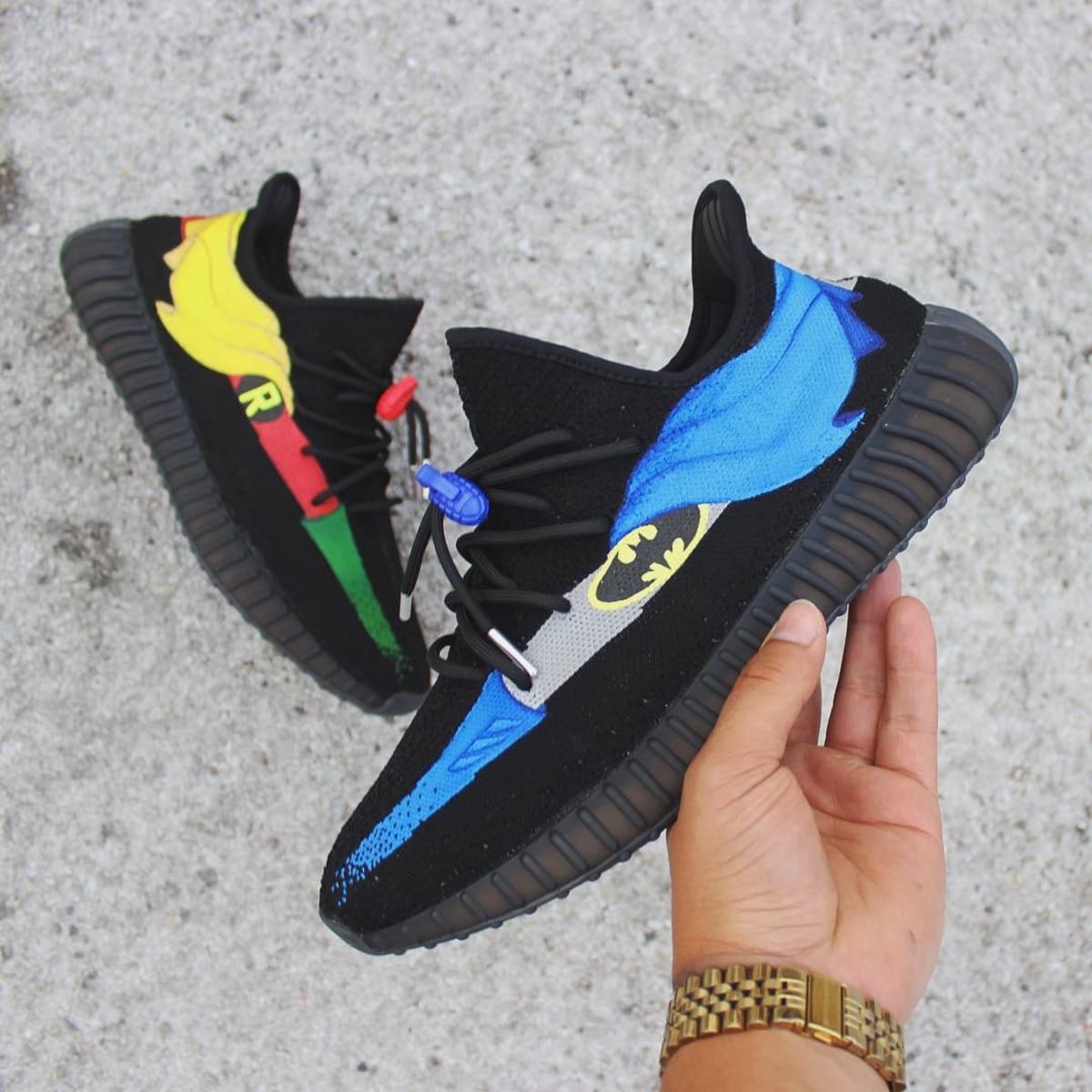 batman yeezys